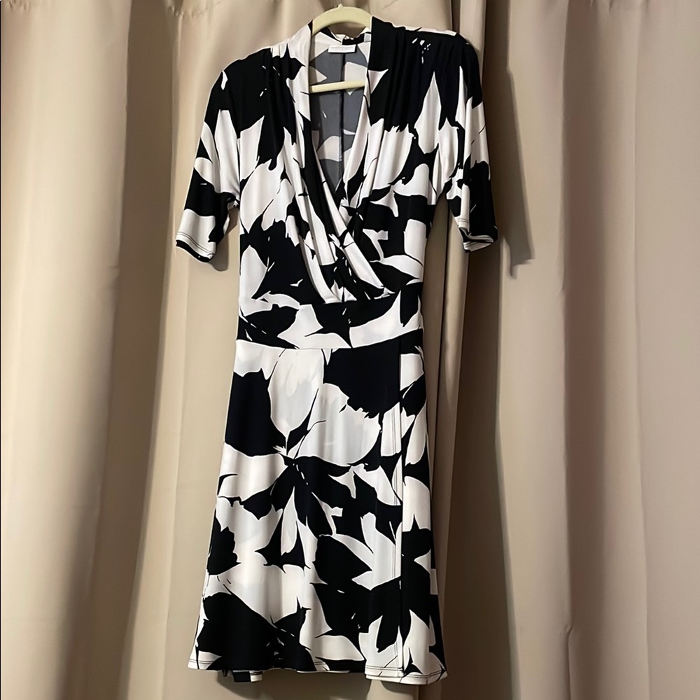 Black and White Floral Dress